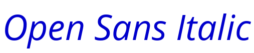 Open Sans Italic フォント